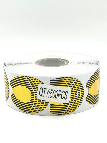 Round Nail Forms | 500 per Roll | Gold | Silver . - CM Nails & Beauty Supply
