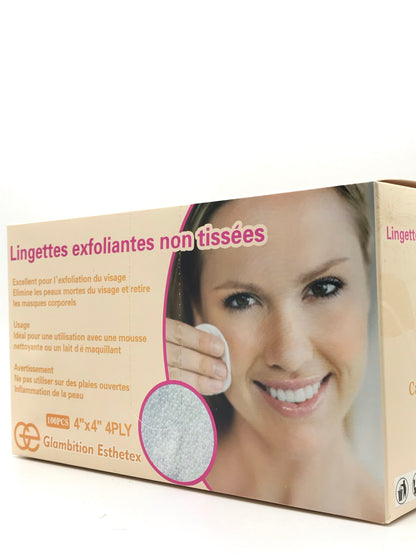Exfoliating Wipe | Non Woven | 100 Pcs - CM Nails & Beauty Supply