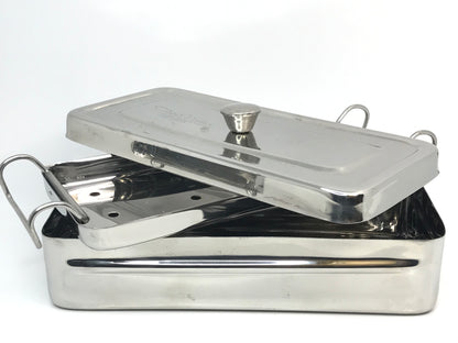 Sterilizer Tray with Cover Stainless Steel - CM Nails & Beauty Supply