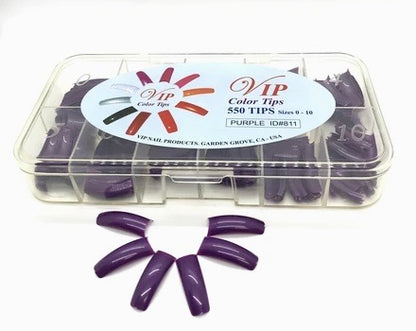 Coloured Nail Tips V.I.P | Box 550 pcs - CM Nails & Beauty Supply