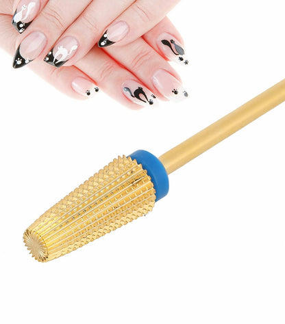 Nail Drill Bits | 5 In 1 | Gold 3/32 Grit | F | M | XC | 2XC - CM Nails & Beauty Supply