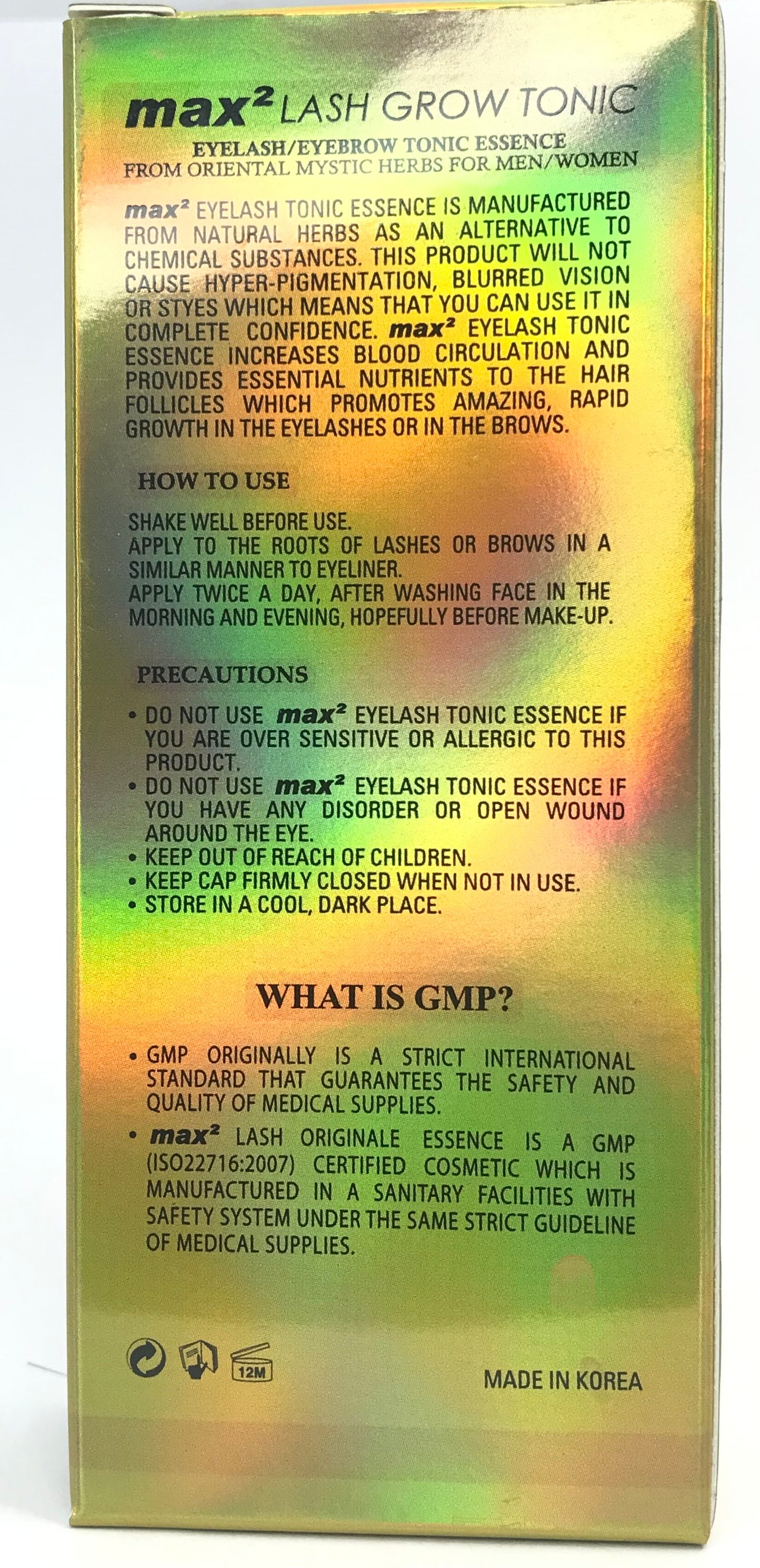 Eyelash Lab Eyelash Lab | Max 2 | Eyelash / Brow Tonic Essence Gold - CM Nails & Beauty Supply