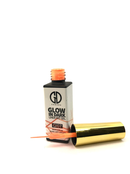Nail Art Gel Liner | Glow in The Dark | GND Canada 07 | 0.27 Oz - CM Nails & Beauty Supply