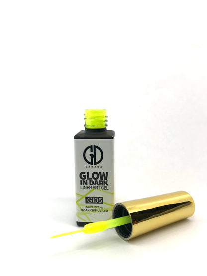 Nail Art Gel Liner | Glow inThe Dark | GND Canada 05 | 0.27 Oz - CM Nails & Beauty Supply