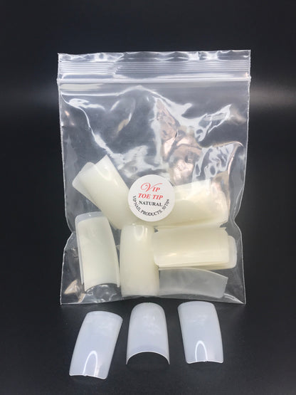 Toe Tips | Bag 50 Pcs | Natural | White | Pearl - CM Nails & Beauty Supply
