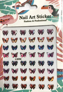 Butterfly Nail Art Stickers Waterproof (3700)