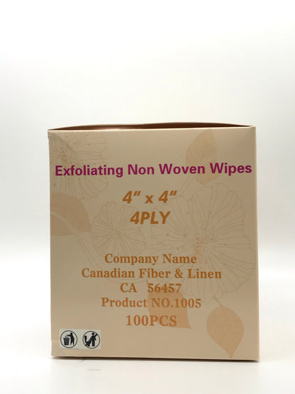 Exfoliating Wipe | Non Woven | 100 Pcs - CM Nails & Beauty Supply