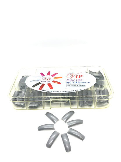 Coloured Nail Tips V.I.P | Box 550 pcs - CM Nails & Beauty Supply