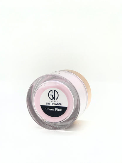 Pink Sheer Acrylic Powder | 2-In-1 | GND Canada | 2. Oz - CM Nails & Beauty Supply