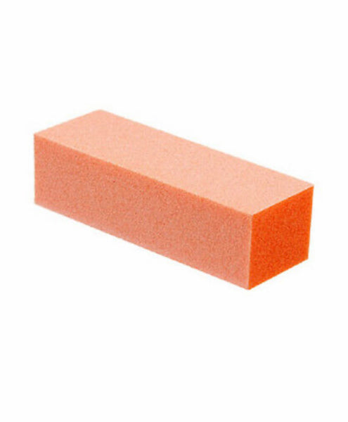 (12 pcs Orange White Sand Buffering Block Buffer File 100/100 grit Made in USA) - CM Nails & Beauty Supply