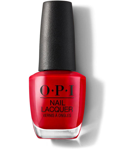OPI Big Apple Red nail lacquer bottle with professional-grade formula for salon manicures