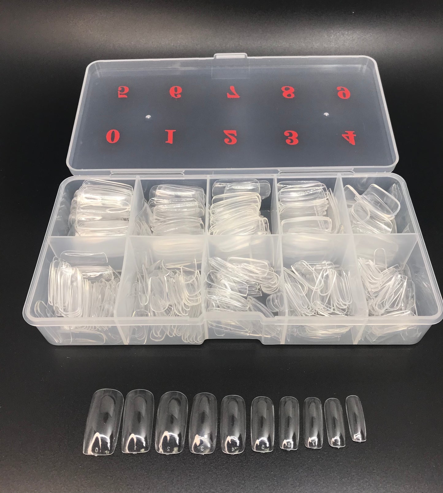 Press On Gel Tip | Box of 500 Tips | Clear Oval | Clear Stiletto | Clear Square | Frosty Square | - CM Nails & Beauty Supply