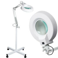 5X Rolling Floor Stand Adjustable Magnifying Lamp Beauty Mag Light