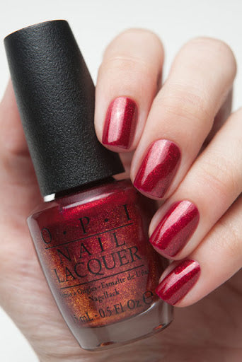 OPI Nail Lacquer - F10 Red Fingers & Mistletoes | OPI® - CM Nails & Beauty Supply