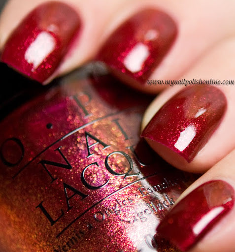 OPI Nail Lacquer - F10 Red Fingers & Mistletoes | OPI®